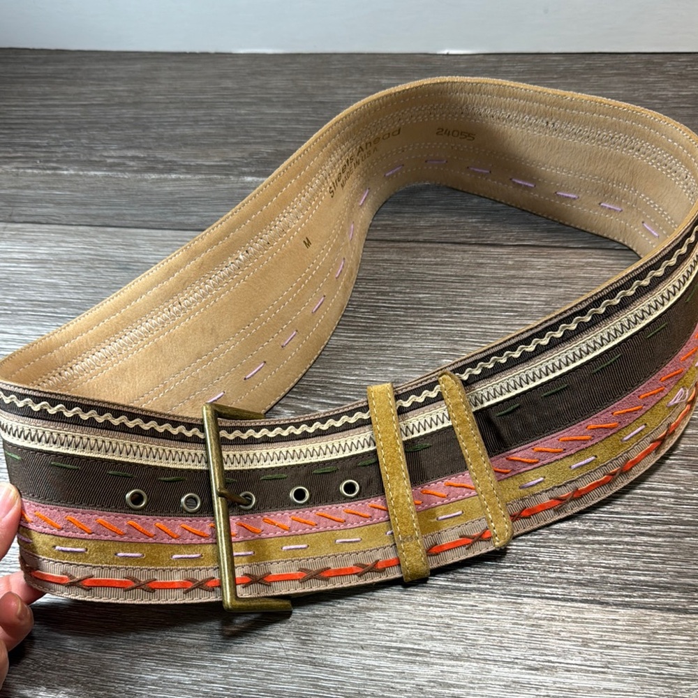 Streets Ahead woman’s colorful Belt medium size 36” - Picture 2 of 8
